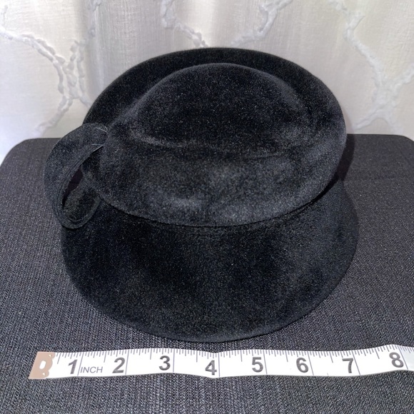 👀 Vintage Genuine Black Velour Hat 🧡 - Picture 5 of 7